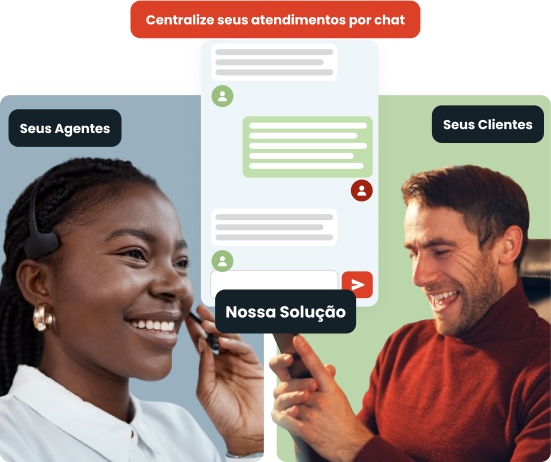 Atendente conversando com cliente